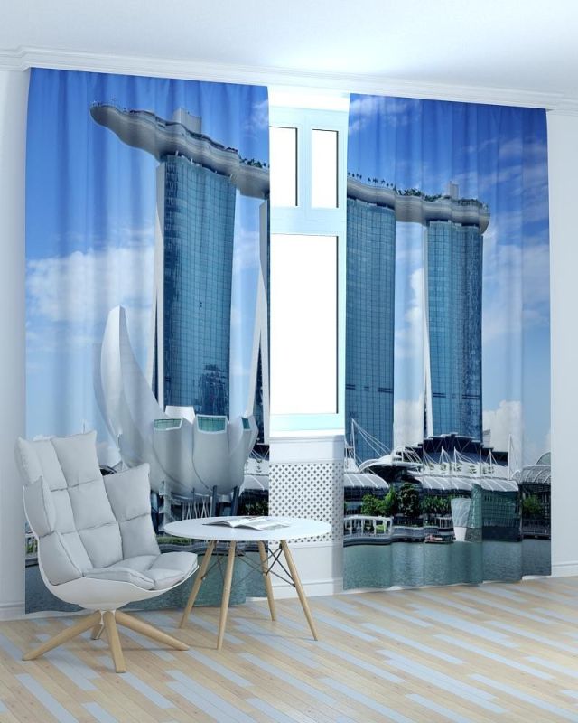 Фотоштори DECOLIV Місто Принт 06-109 Тюль