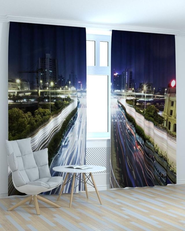 Фотоштори DECOLIV Місто Принт 06-117 Тюль