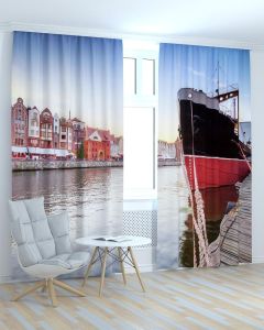 Фотоштори DECOLIV Місто Принт 06-125 Тюль