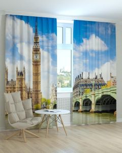 Фотоштори DECOLIV Місто Принт 06-127 Тюль