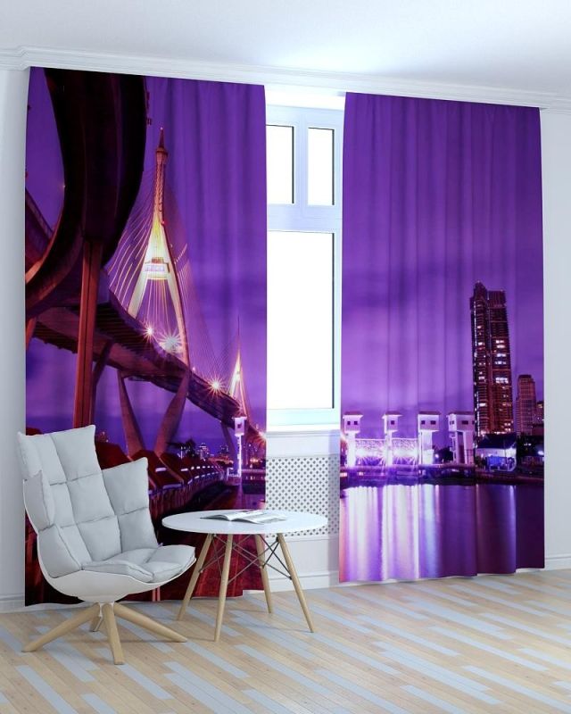 Фотоштори DECOLIV Місто Принт 06-132 Тюль