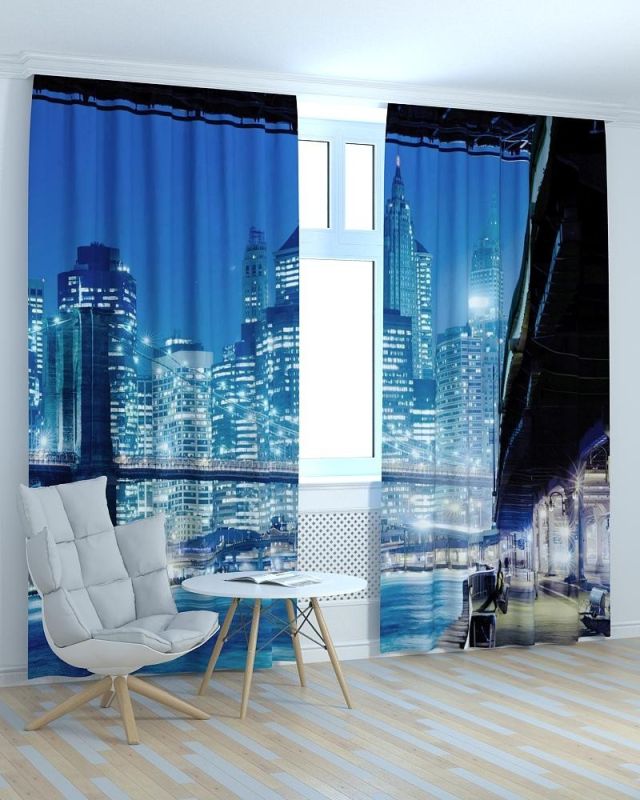 Фотоштори DECOLIV Місто Принт 06-133 Тюль