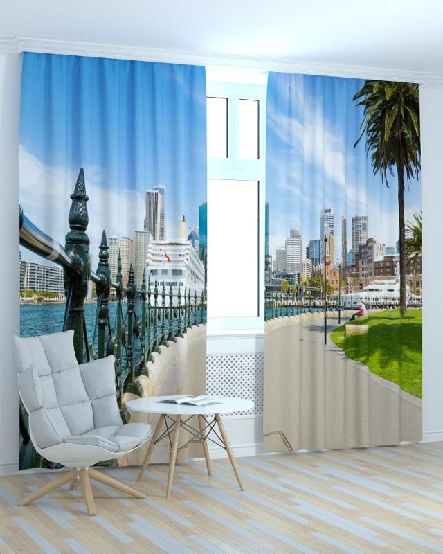 Фотоштори DECOLIV Місто Принт 06-139 Тюль