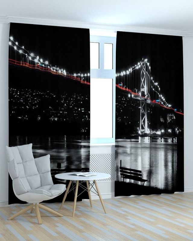 Фотоштори DECOLIV Місто Принт 06-143 Тюль