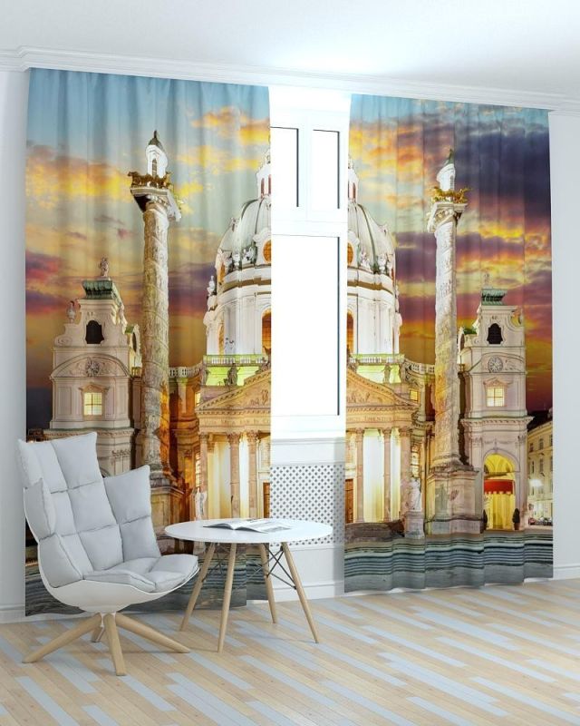 Фотоштори DECOLIV Місто Принт 06-146 Тюль