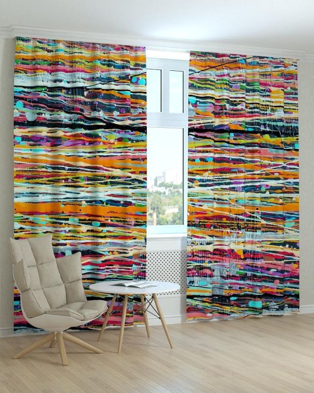 Фотоштори DECOLIV Абстракція Принт 07-003 Тюль