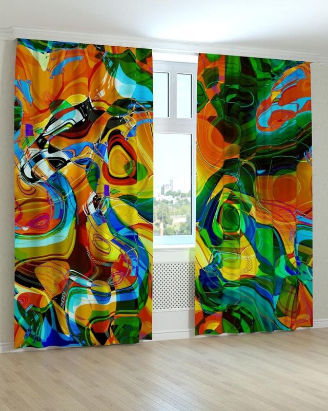 Фотоштори DECOLIV Абстракція Принт 07-012 Тюль