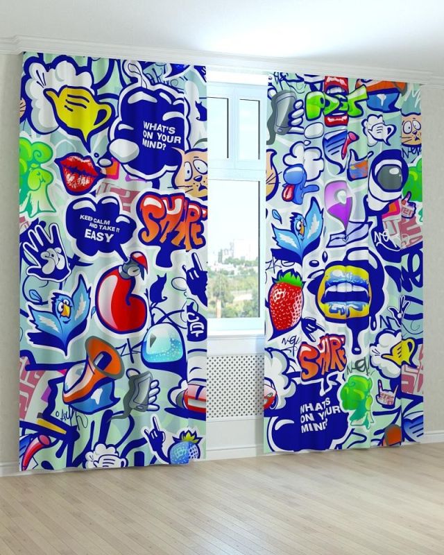 Фотоштори DECOLIV Абстракція Принт 07-016 Тюль