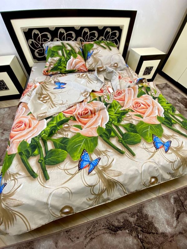 Комплект постільної білизни Преміум 02-037 Бязь