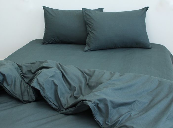 Комплект постільної білизни Ранфорс Dark grey 2