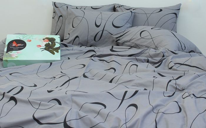 Комплект постільної білизни наволочки 50*70см Ранфорс R4047grey