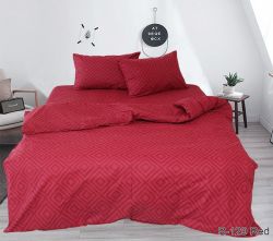 Комплект постільної білизни двоспальний Ранфорс R129Red