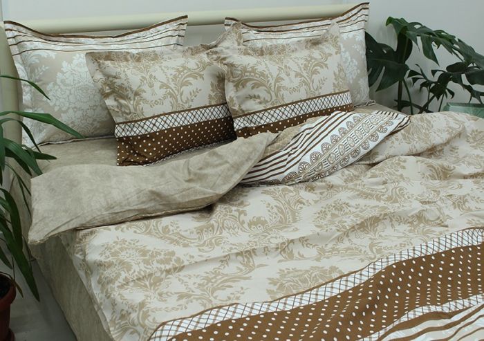 Комплект постільної білизни двоспальний наволочки 50*70см Ранфорс R-T9139