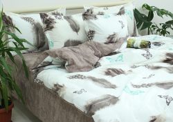 Комплект постільної білизни двоспальний наволочки 50*70см Ранфорс R-T9149