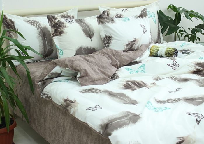 Комплект постільної білизни двоспальний наволочки 50*70см Ранфорс R-T9149