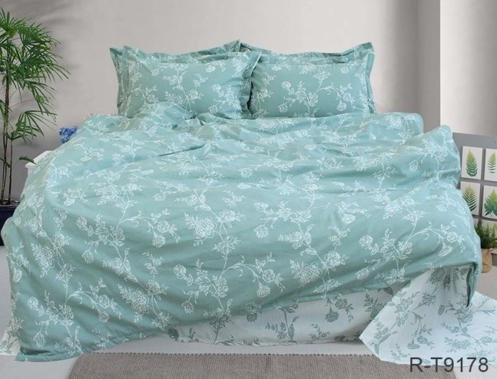 Комплект постільної білизни двоспальний Ранфорс R-T9178
