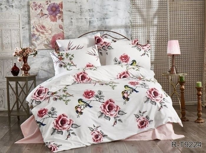 Комплект постільної білизни двоспальний Ранфорс R-T9224