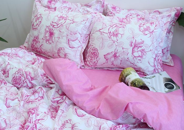 Комплект постільної білизни двоспальний наволочки 50*70см Ранфорс R-T9244