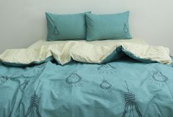 Комплект постільної білизни двоспальний наволочки 50*70см Ранфорс R4214