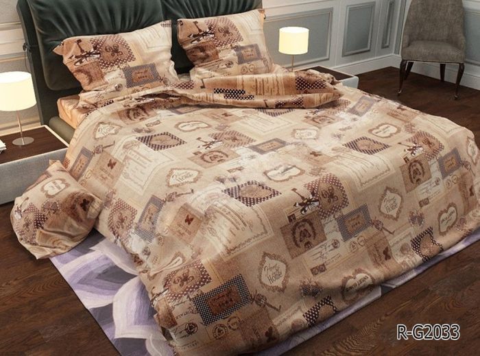 Комплект постільної білизни євро наволочки 50*70см Ранфорс RG2033