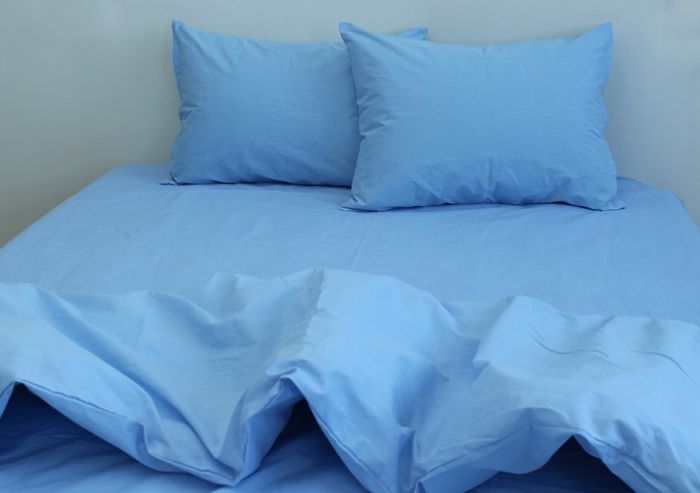 Комплект постільної білизни євро наволочки 50*70см Ранфорс Blue Bell