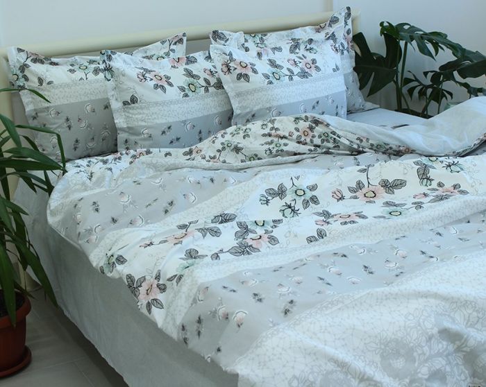 Комплект постільної білизни євро наволочки 50*70см Ранфорс R-T9146