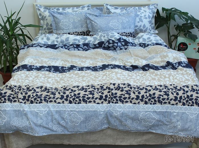 Комплект постільної білизни євро Ранфорс R-T9151