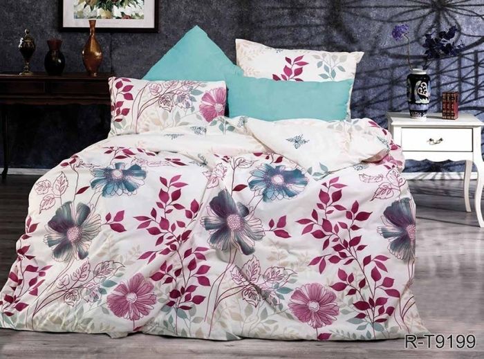 Комплект постільної білизни євро наволочки 50*70см Ранфорс R-T9199