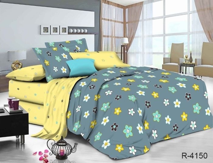 Комплект постільної білизни євро Ранфорс R4150