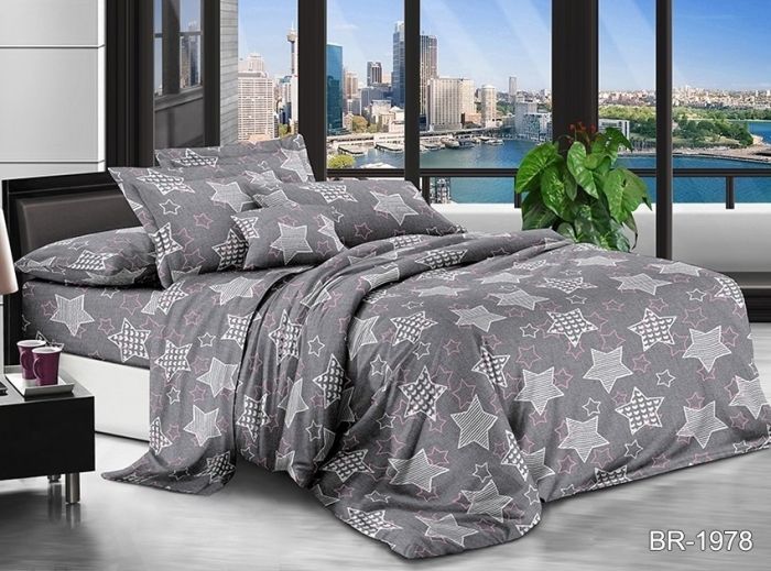 Комплект постільної білизни євро наволочки 50*70см Поликоттон BR-1978