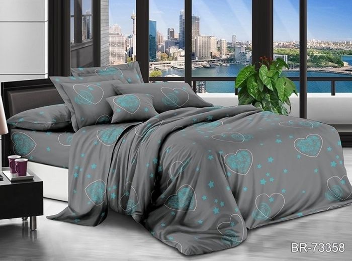 Комплект постільної білизни сімейний наволочки 50*70см Поликоттон BR-73358