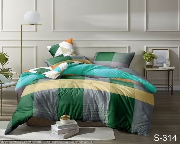 Комплект постільної білизни двоспальний наволочки 50*70см Сатин S314