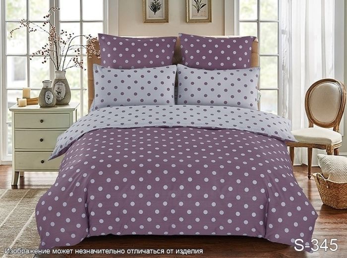 Комплект постільної білизни двоспальний Сатин S345