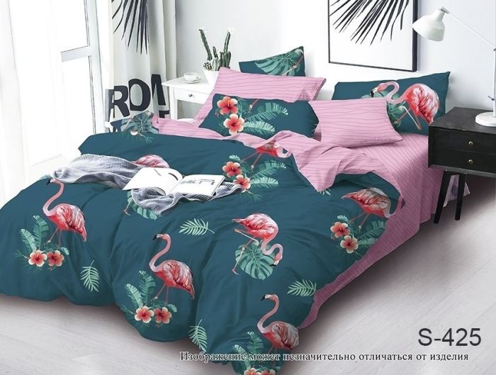 Комплект постільної білизни двоспальний Сатин S425