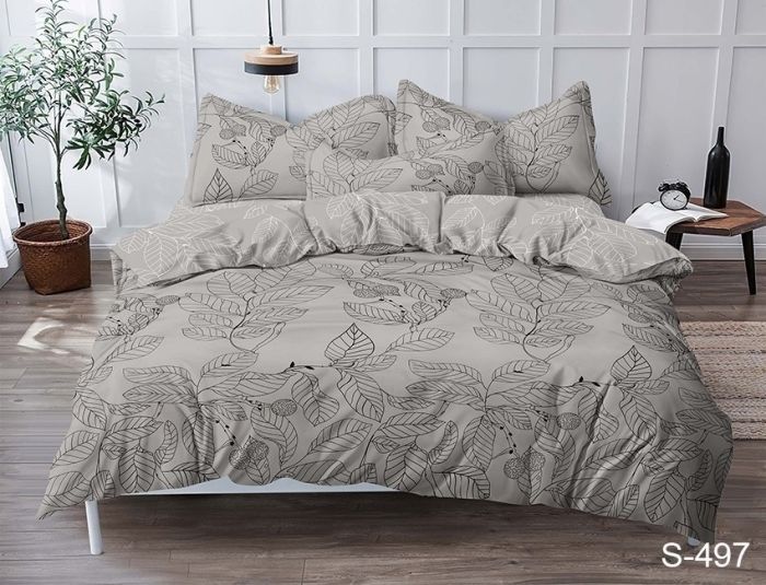 Комплект постільної білизни двоспальний наволочки 50*70см Сатин S497