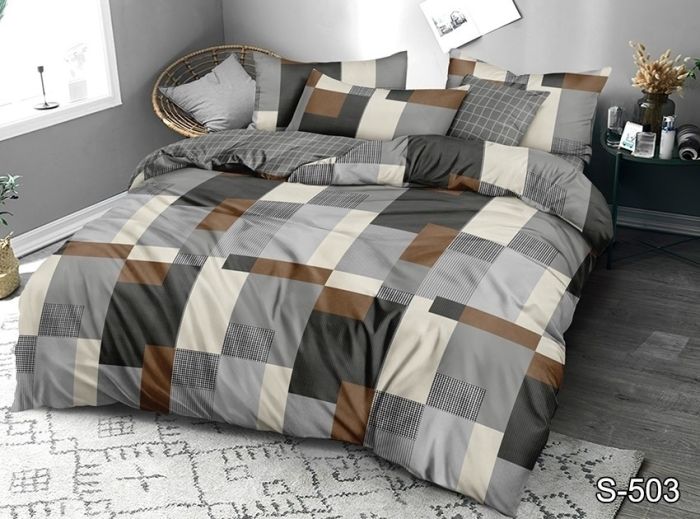 Комплект постільної білизни двоспальний Сатин S503