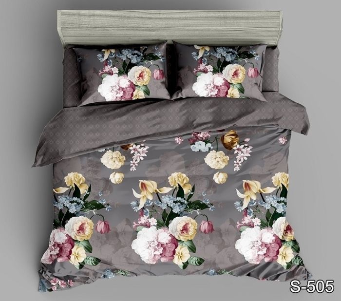 Комплект постільної білизни двоспальний Сатин S505