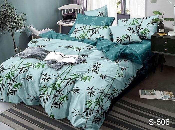 Комплект постільної білизни двоспальний Сатин S506