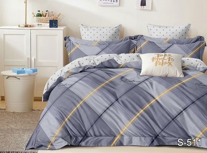 Комплект постільної білизни двоспальний Сатин S511