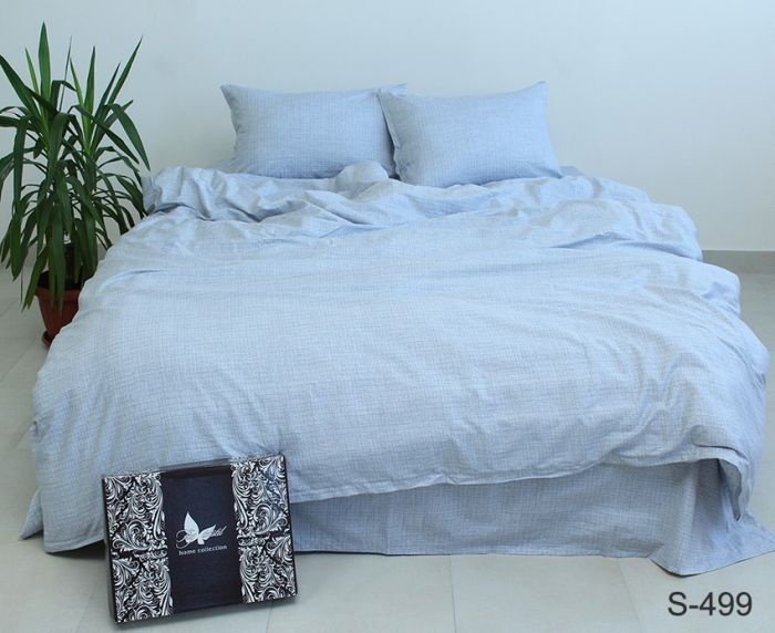 Комплект постільної білизни євро Сатин S499
