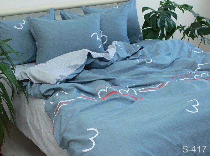 Комплект постільної білизни євро наволочки 50*70см Сатин S417