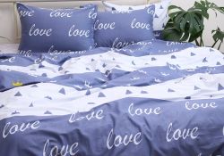Комплект постільної білизни євро Сатин S418