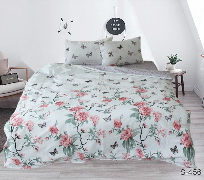 Комплект постільної білизни євро Сатин S456