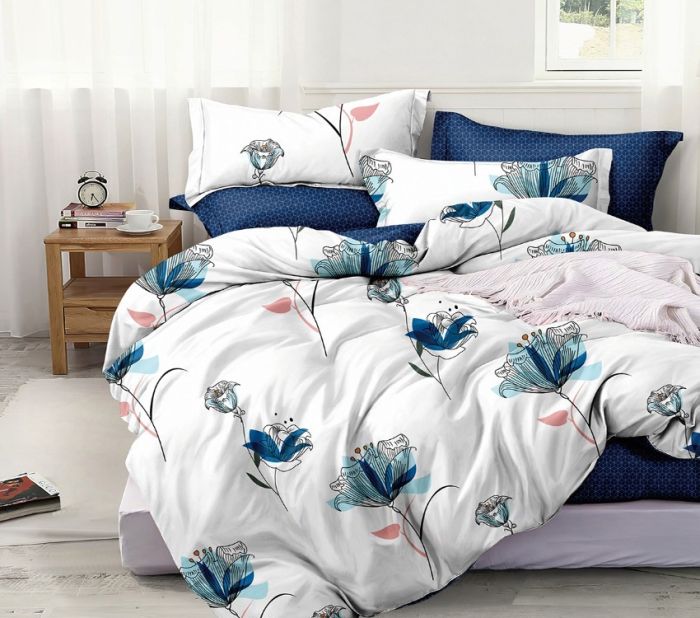 Комплект постільної білизни євро Сатин S457