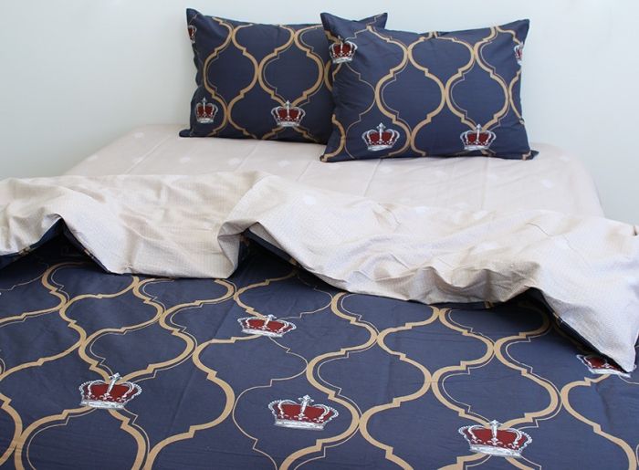 Комплект постільної білизни євро Сатин S487