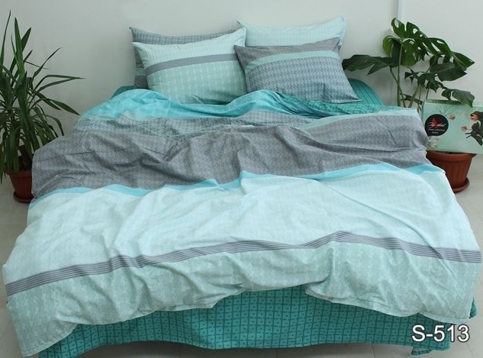 Комплект постільної білизни євро наволочки 50*70см Сатин S513