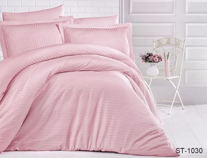 Комплект постільної білизни Страйп-Сатин LUXURY ST-1030