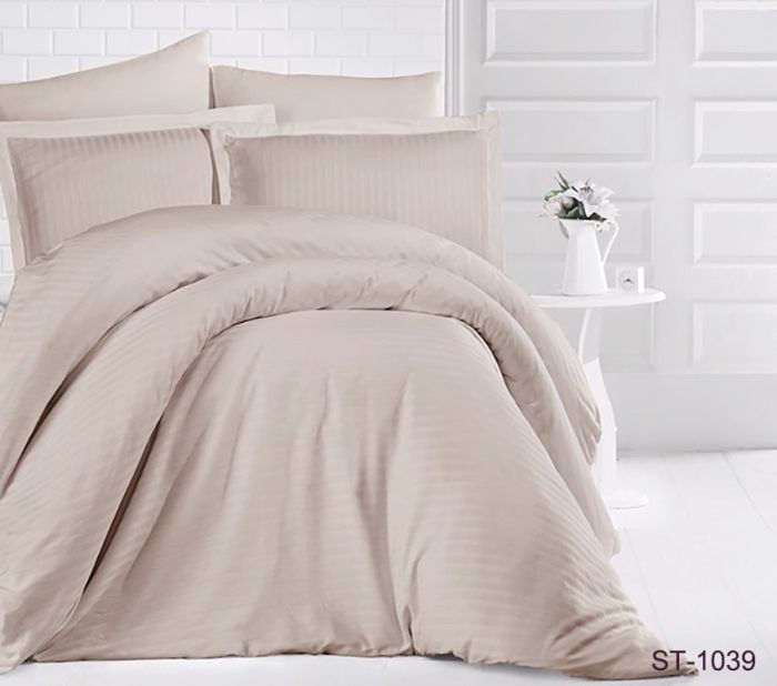 Комплект постільної білизни Страйп-Сатин LUXURY ST-1039