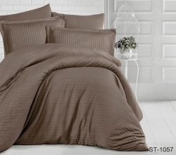 Комплект постільної білизни Страйп-Сатин LUXURY ST-1057