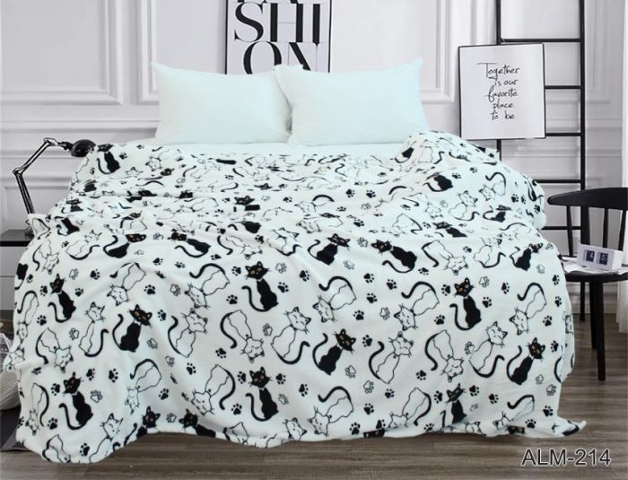 Плед велсофт (мікрофібра) 200*220 см ALM-214